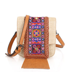 Designer Embroidered Small Canvas Shoulder Bag