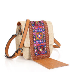 Designer Embroidered Small Canvas Shoulder Bag
