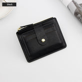 Credit ID Card Holder. Slim Leather Wallet With Coin Pocket.