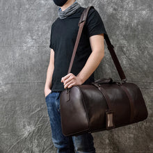 Load image into Gallery viewer, Luxury Genuine Leather Weekend Travel Bag