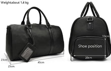 Load image into Gallery viewer, Luxury Genuine Leather Weekend Travel Bag