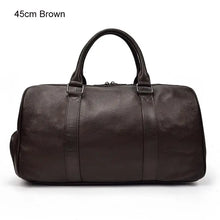 Load image into Gallery viewer, Luxury Genuine Leather Weekend Travel Bag