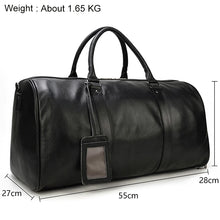 Load image into Gallery viewer, Luxury Genuine Leather Weekend Travel Bag