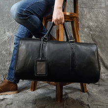 Load image into Gallery viewer, Luxury Genuine Leather Weekend Travel Bag