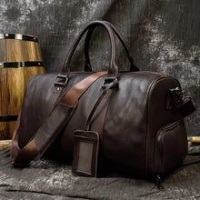 Load image into Gallery viewer, Luxury Genuine Leather Weekend Travel Bag