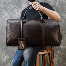 Load image into Gallery viewer, Luxury Genuine Leather Weekend Travel Bag