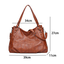 Load image into Gallery viewer, Simple tote Bag High Quality Soft PU Leather Large Capacity
