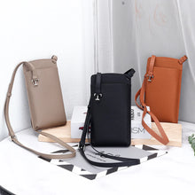 Load image into Gallery viewer, Genuine Leather Mobile Cellphone Pocket Crossbody Bags with Card Slots