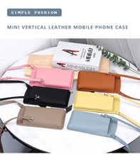 Load image into Gallery viewer, Genuine Leather Mobile Cellphone Pocket Crossbody Bags with Card Slots