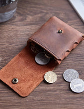 Load image into Gallery viewer, Genuine Leather Coin/Earphone Case