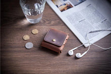 Load image into Gallery viewer, Genuine Leather Coin/Earphone Case