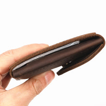 Load image into Gallery viewer, Genuine Leather Minimalist Men's Cash/Credit Card Holder With Flap Closure