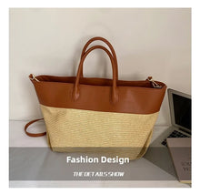Load image into Gallery viewer, Large Capacity Straw Woven Beach Bag