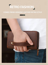 Load image into Gallery viewer, Genuine Leather Hand Clutch Bag