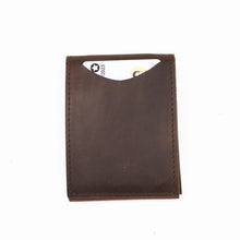 Load image into Gallery viewer, Genuine Leather Minimalist Men's Cash/Credit Card Holder With Flap Closure