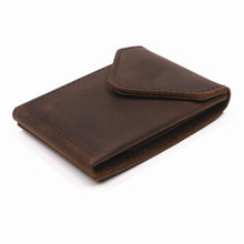 Load image into Gallery viewer, Genuine Leather Minimalist Men's Cash/Credit Card Holder With Flap Closure