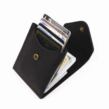 Load image into Gallery viewer, Genuine Leather Minimalist Men's Cash/Credit Card Holder With Flap Closure