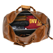 Load image into Gallery viewer, Luxury Genuine Leather Weekend Travel Bag