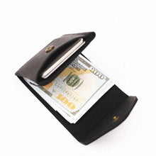 Load image into Gallery viewer, Genuine Leather Minimalist Men's Cash/Credit Card Holder With Flap Closure