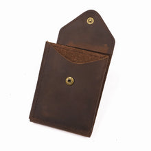 Load image into Gallery viewer, Genuine Leather Minimalist Men's Cash/Credit Card Holder With Flap Closure