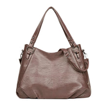 Load image into Gallery viewer, Simple tote Bag High Quality Soft PU Leather Large Capacity
