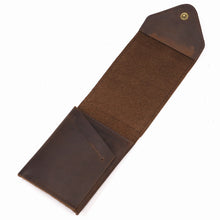 Load image into Gallery viewer, Genuine Leather Minimalist Men's Cash/Credit Card Holder With Flap Closure
