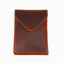 Load image into Gallery viewer, Genuine Leather Minimalist Men's Cash/Credit Card Holder With Flap Closure