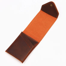 Load image into Gallery viewer, Genuine Leather Minimalist Men's Cash/Credit Card Holder With Flap Closure