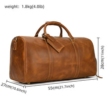 Load image into Gallery viewer, Luxury Genuine Leather Weekend Travel Bag