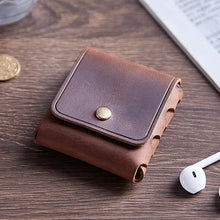 Load image into Gallery viewer, Genuine Leather Coin/Earphone Case