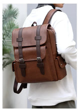 Load image into Gallery viewer, Korean Style Soft PU Leather Backpack