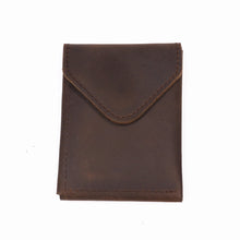 Load image into Gallery viewer, Genuine Leather Minimalist Men's Cash/Credit Card Holder With Flap Closure