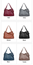 Load image into Gallery viewer, Simple tote Bag High Quality Soft PU Leather Large Capacity