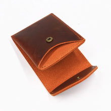 Load image into Gallery viewer, Genuine Leather Minimalist Men's Cash/Credit Card Holder With Flap Closure