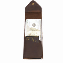 Load image into Gallery viewer, Genuine Leather Minimalist Men's Cash/Credit Card Holder With Flap Closure