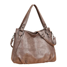 Load image into Gallery viewer, Simple tote Bag High Quality Soft PU Leather Large Capacity
