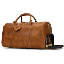 Load image into Gallery viewer, Luxury Genuine Leather Weekend Travel Bag