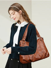 Load image into Gallery viewer, Simple tote Bag High Quality Soft PU Leather Large Capacity