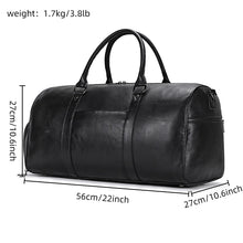 Load image into Gallery viewer, Luxury Genuine Leather Weekend Travel Bag