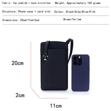 Load image into Gallery viewer, Genuine Leather Mobile Cellphone Pocket Crossbody Bags with Card Slots
