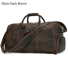 Load image into Gallery viewer, Luxury Genuine Leather Weekend Travel Bag