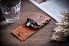 Load image into Gallery viewer, Genuine Leather Coin/Earphone Case