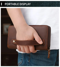 Load image into Gallery viewer, Genuine Leather Hand Clutch Bag