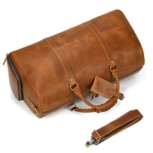 Load image into Gallery viewer, Luxury Genuine Leather Weekend Travel Bag
