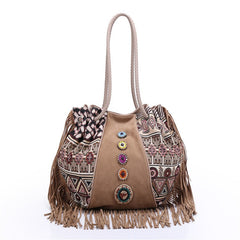 Bohemian Style Swish Tassel Sling Shoulder Bag