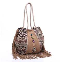 Bohemian Style Swish Tassel Sling Shoulder Bag