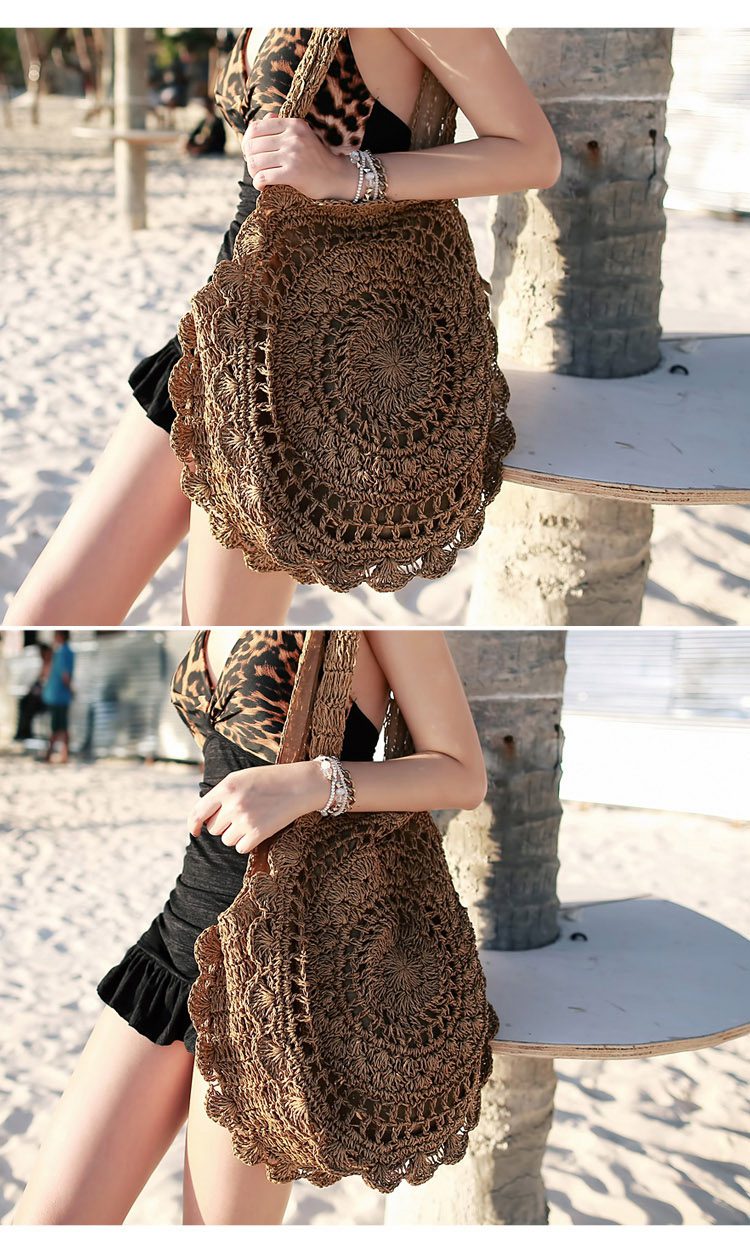 Bohemian Vintage Rattan Beach Bag