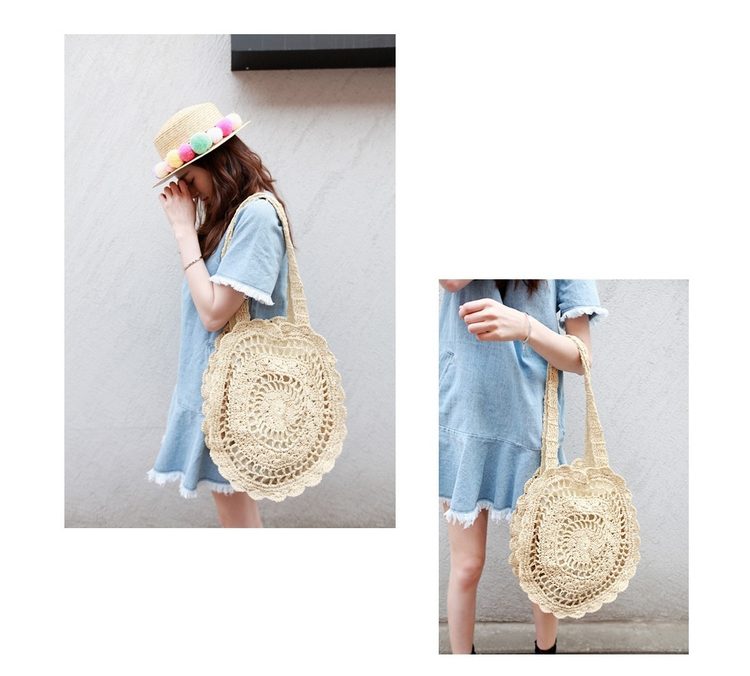 Bohemian Vintage Rattan Beach Bag