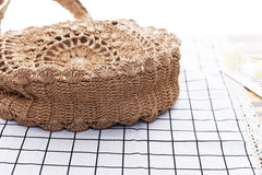 Bohemian Vintage Rattan Beach Bag