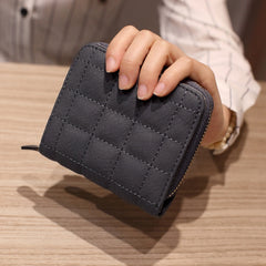 Short Wallets PU Leather Card Holder with Integral Coin Purse